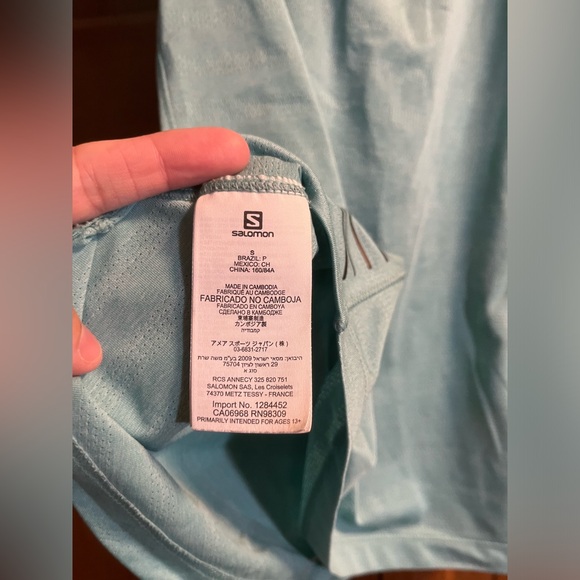 Salomon Women’s Running Tank | Size Small | Greenish blue color - Picture 5 of 6